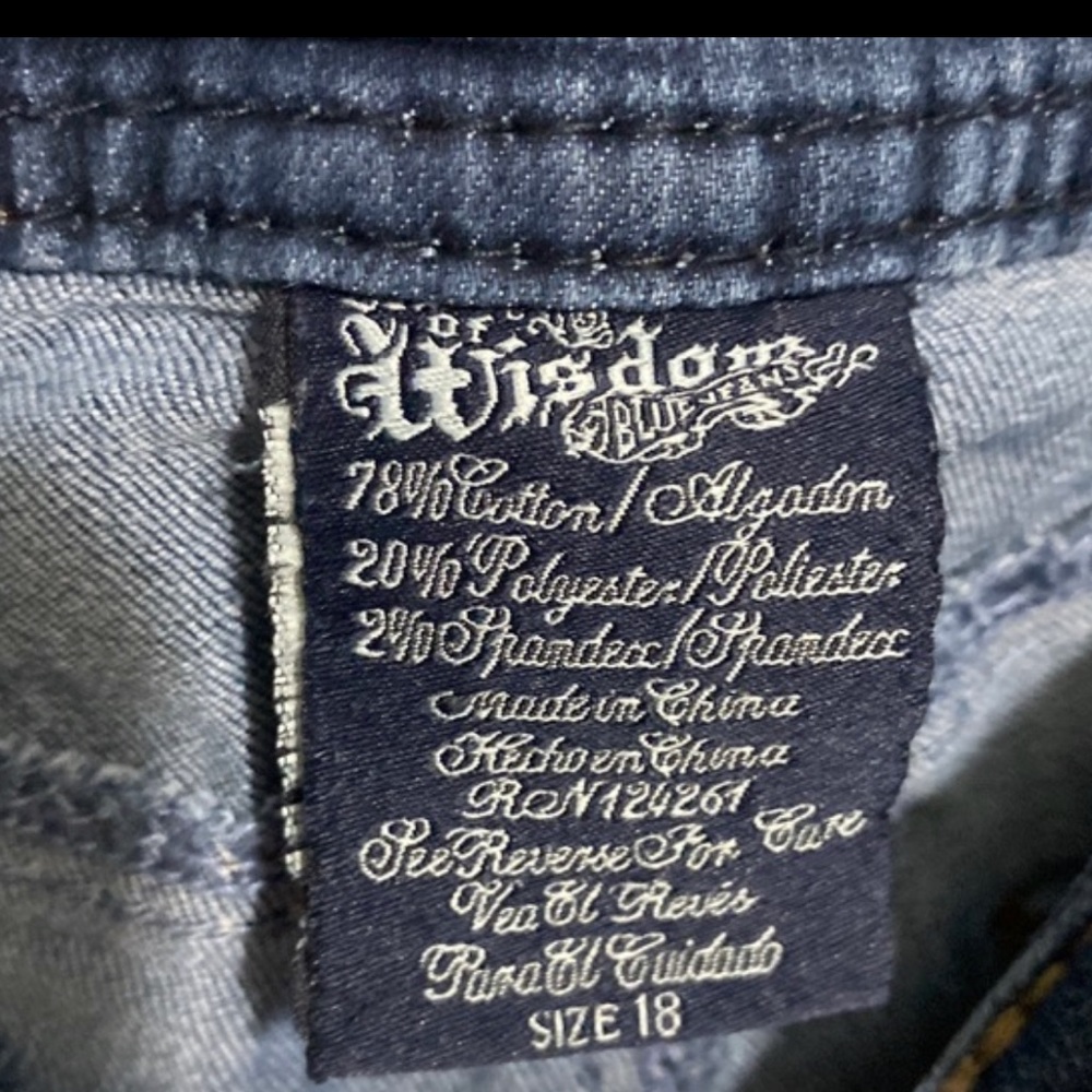 Source Of Wisdom Jeans Size 18 - image 2